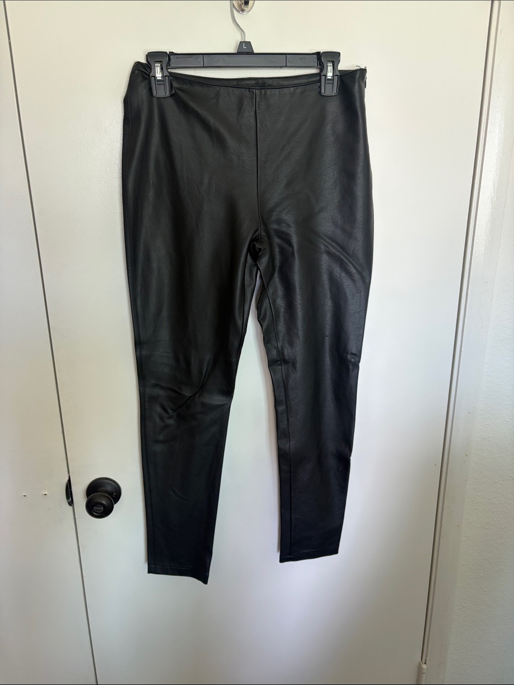 VENUS Black Faux Leather Leggings
